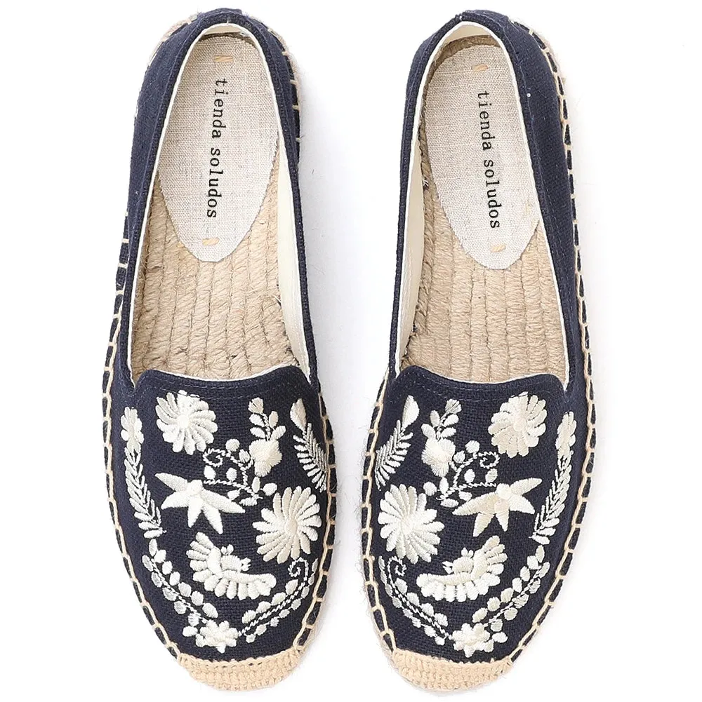 2024 Sapatos Womens Casual Espadrilles Slip-on Breathable Flax Hemp For Girl Shoes Fashion Embroidery Comfortable Ladies Girls