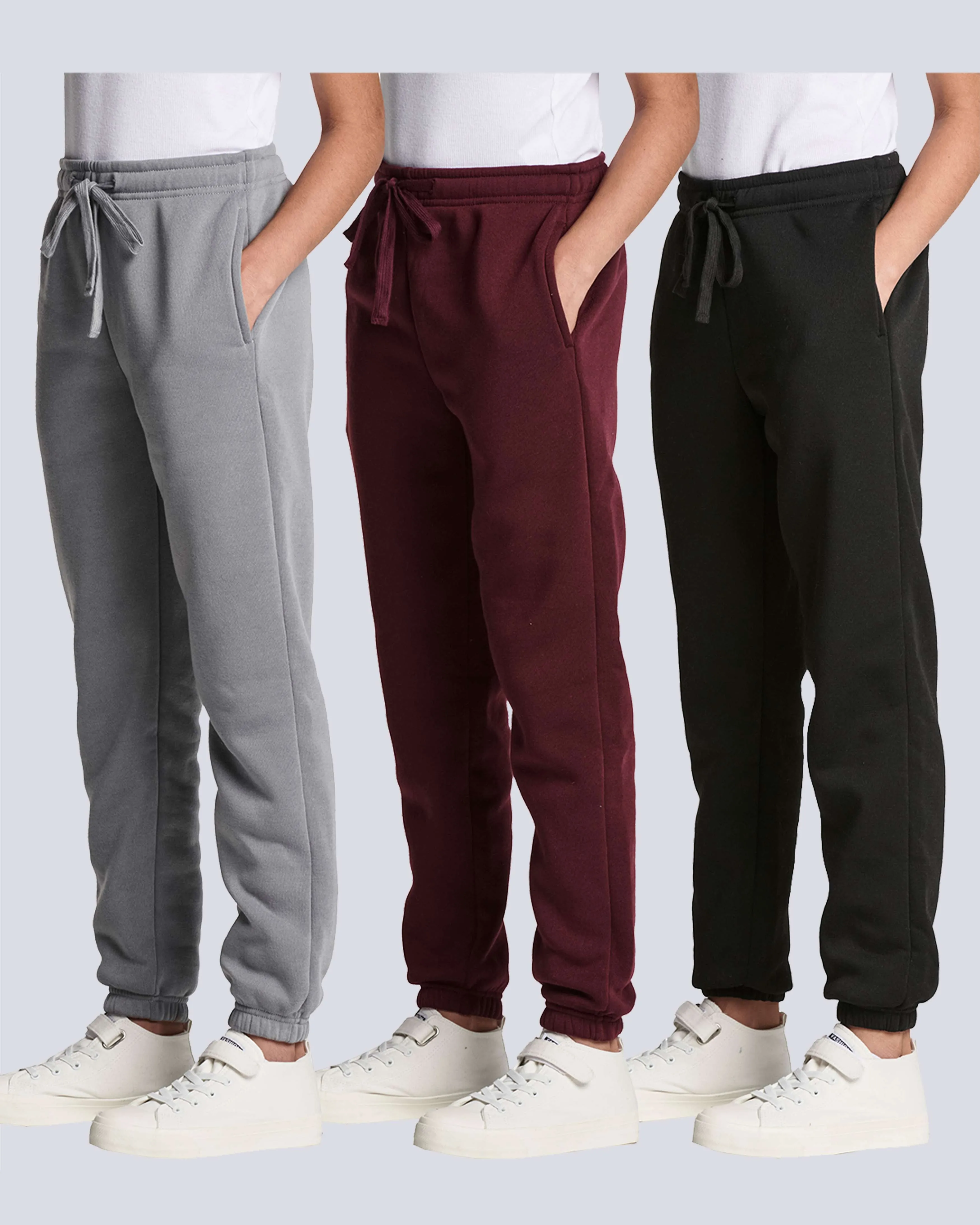 3 Pack: Girls' Active Fleece Jogger Pants