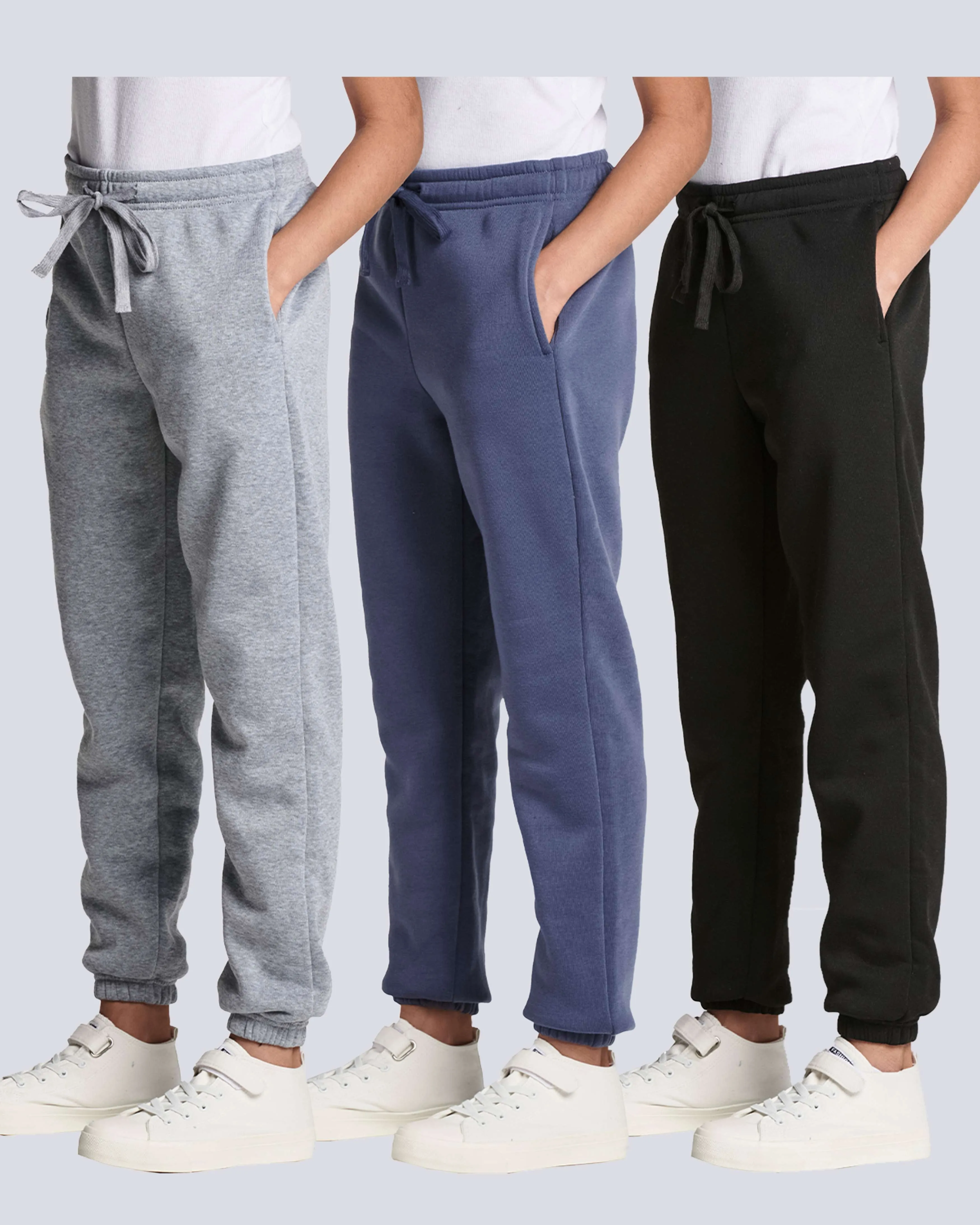 3 Pack: Girls' Active Fleece Jogger Pants