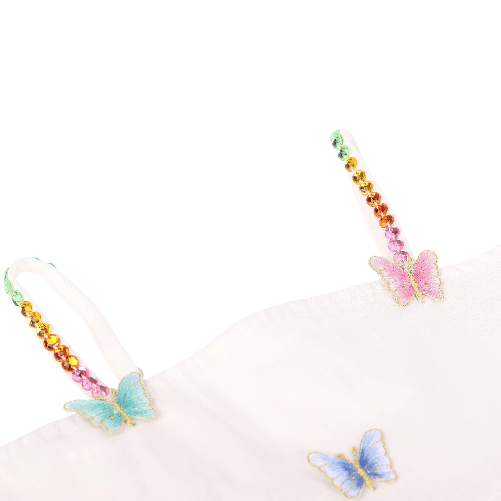 3D Rainbow Butterfly High Low Dress