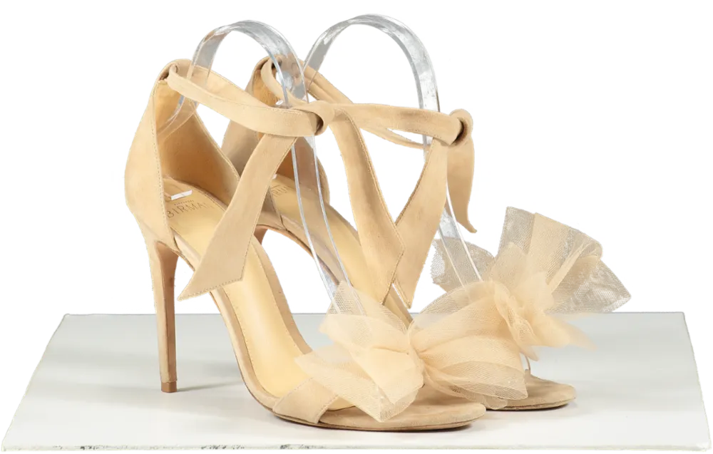 alexandre birman Beige Clarita Bow 90 Sandals UK 5 EU 38 👠