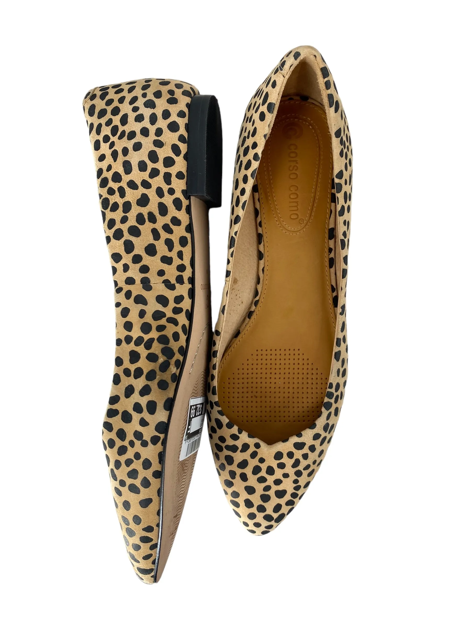 Animal Print Shoes Flats Corso Como, Size 8