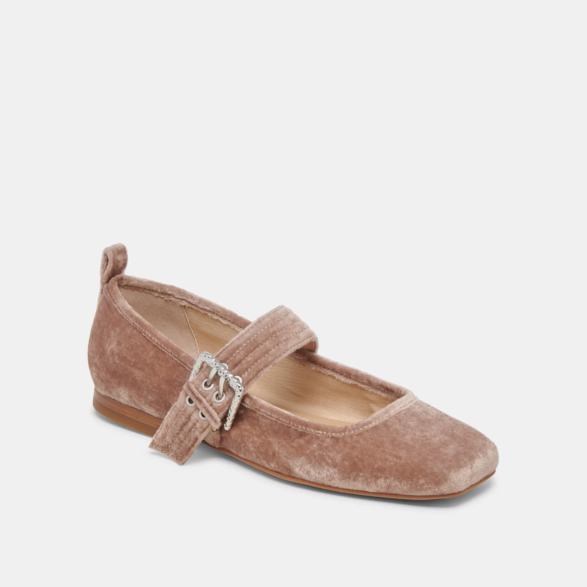 ARORA BALLET FLATS ROSE VELVET