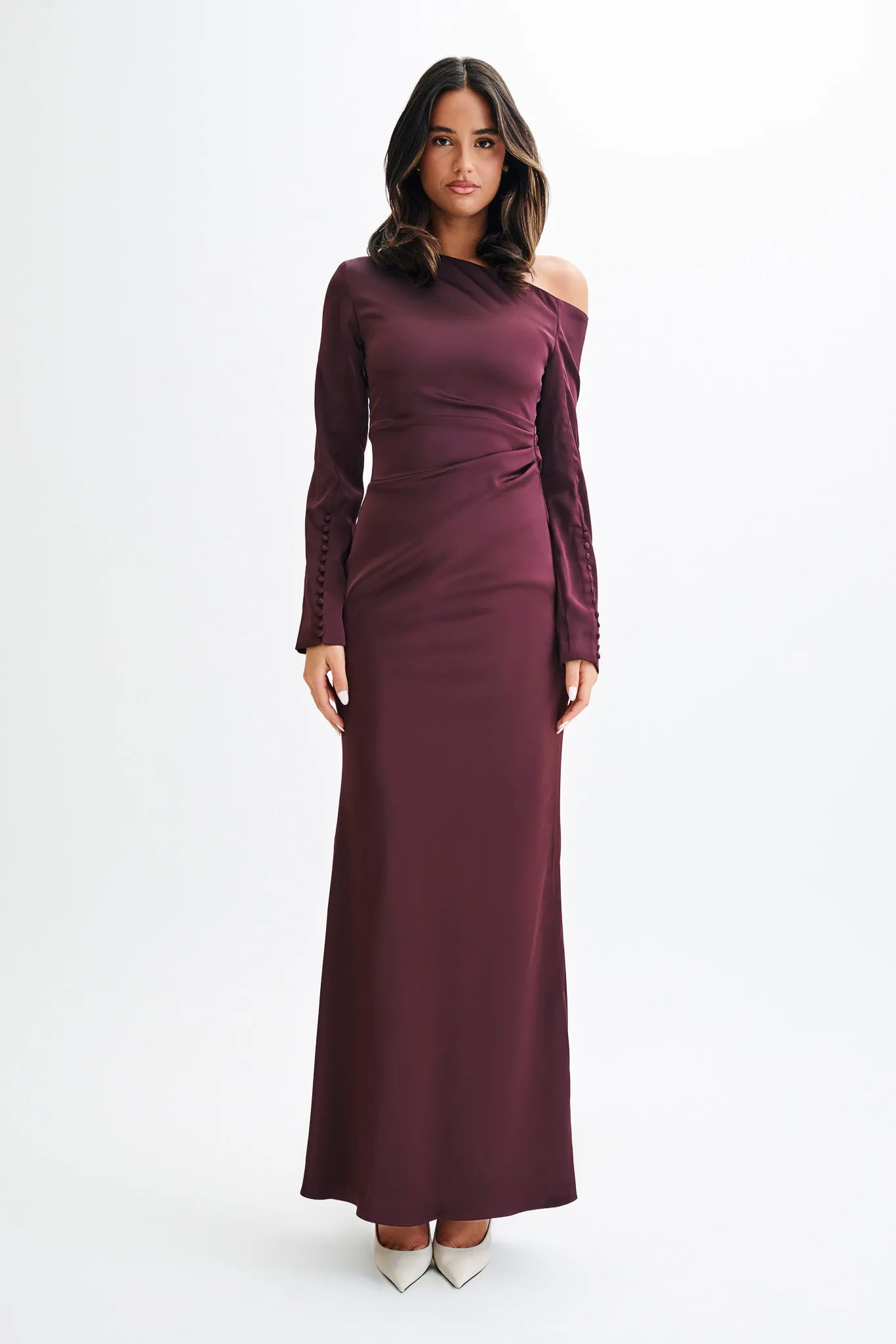 Avery Long Sleeve Maxi Dress - Plum