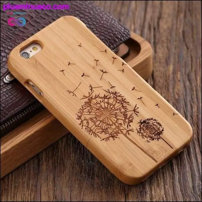 Bamboo Hard Wood Carved Apple iPhone Cases For iPhone