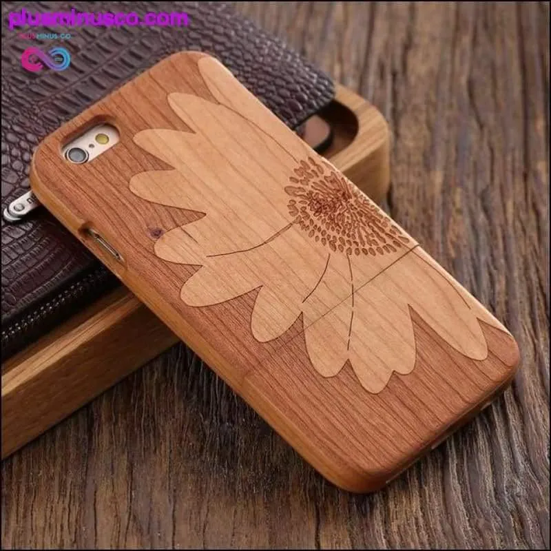 Bamboo Hard Wood Carved Apple iPhone Cases For iPhone