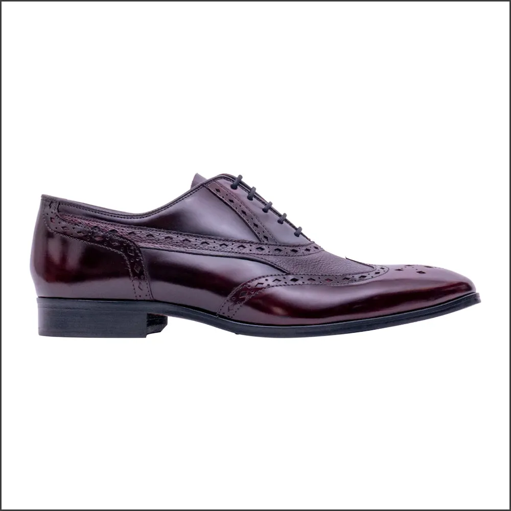 Barker Bampton - Burgundy Hi-Shine/Grain Oxford Brogue/