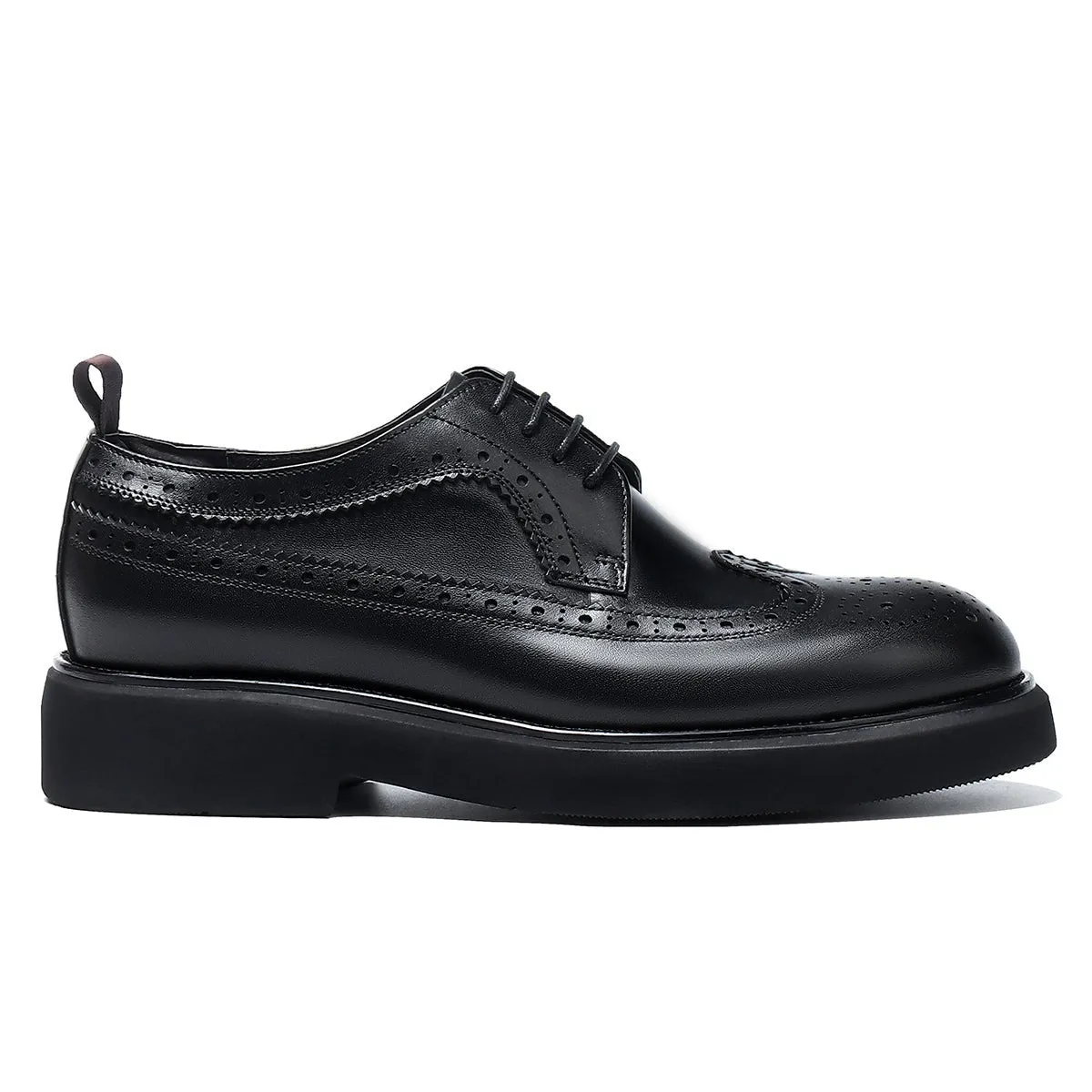 Black brogue oxford shoes