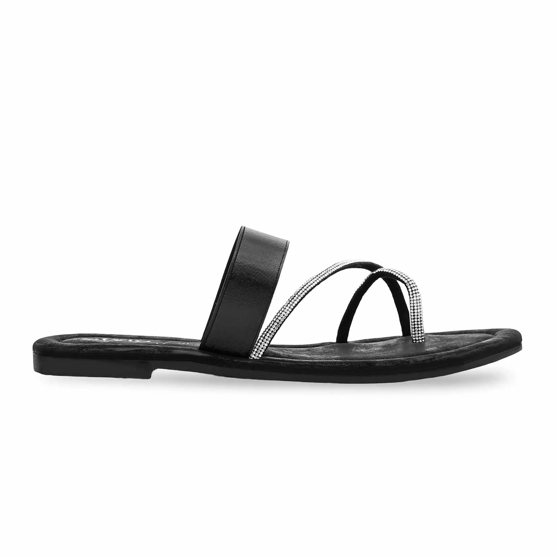 Black Casual Chappal CL1611