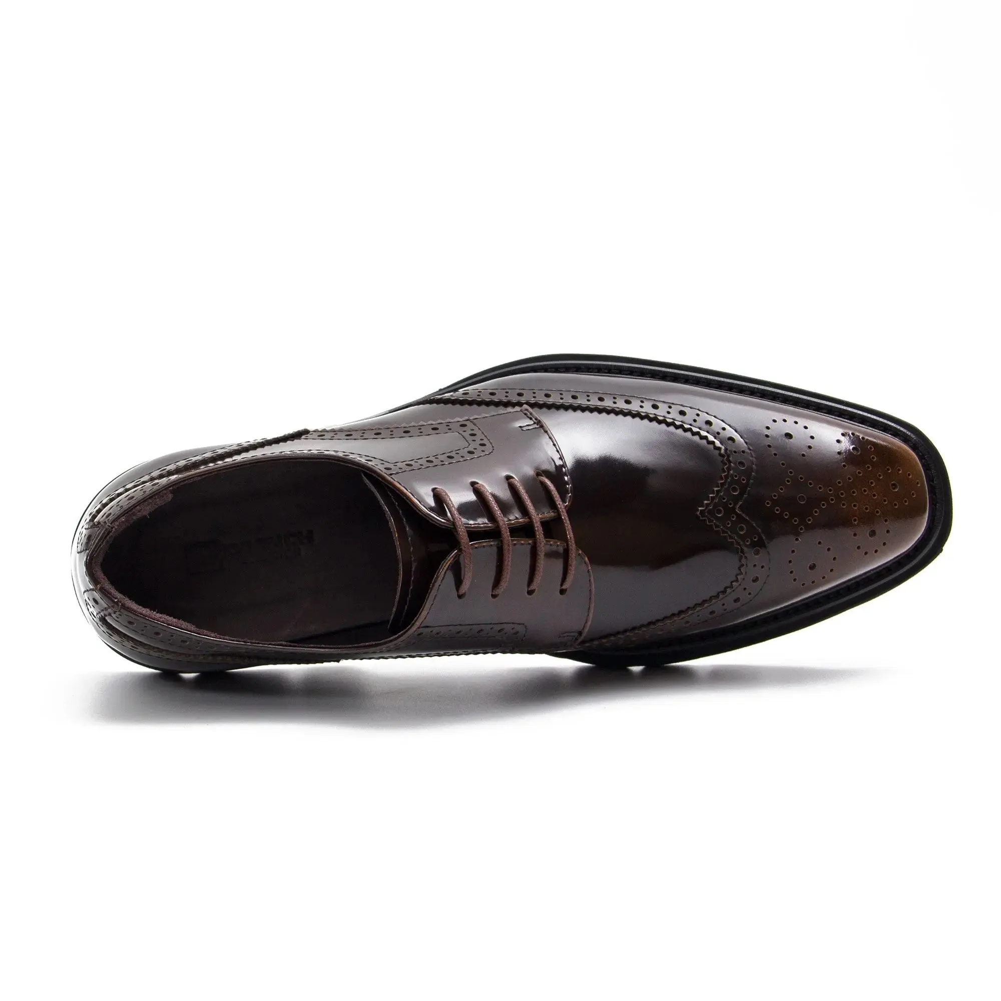 Black derby brogue shoes