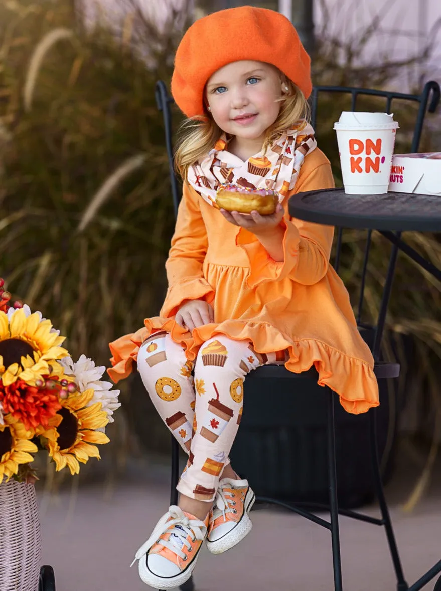 But First, Pumpkin Sweets Tunic, Legging and Scarf Set