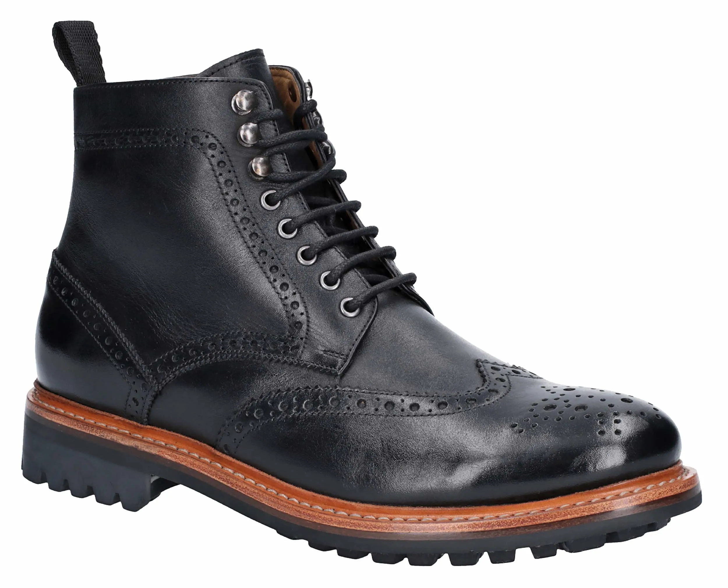 Cotswold Rissington Commando Mens Brogue Ankle Boot