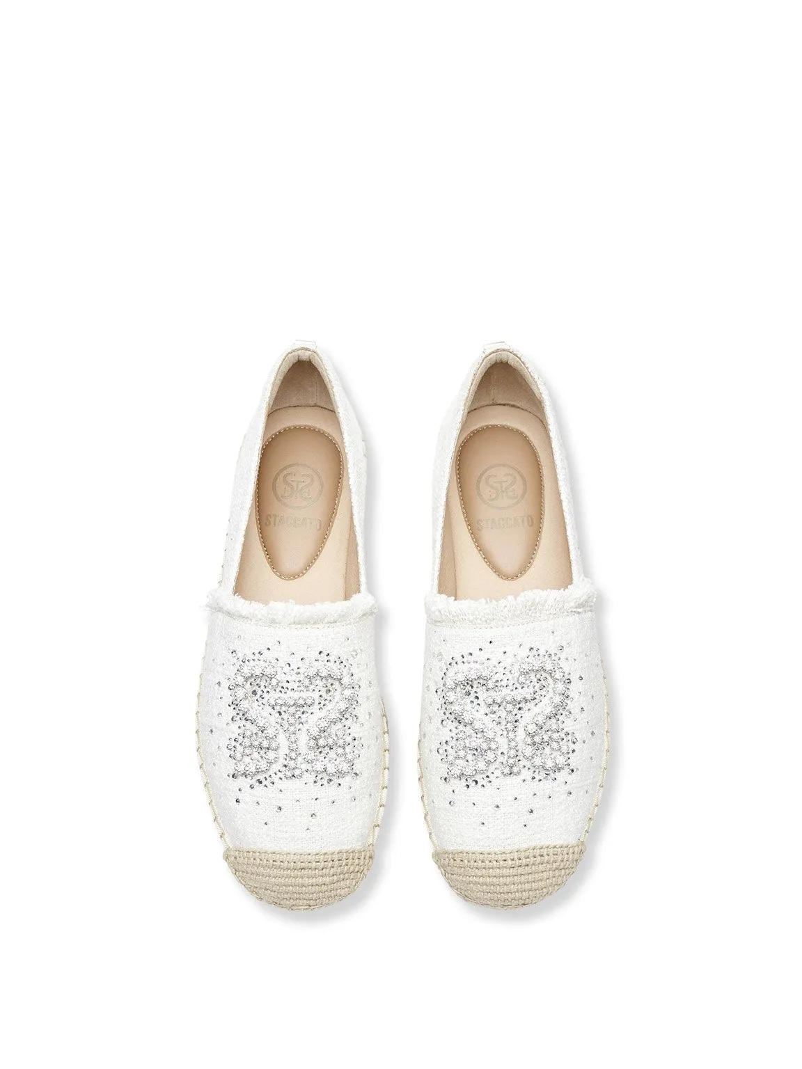 Crystal Pearl Beaded Espadrilles