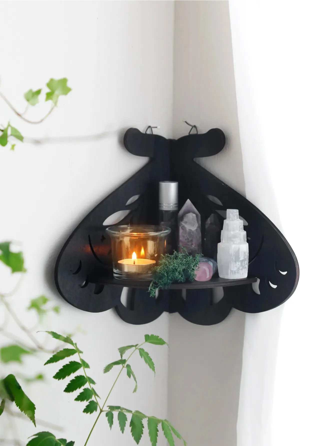 Crystal Wooden Butterfly Shelf