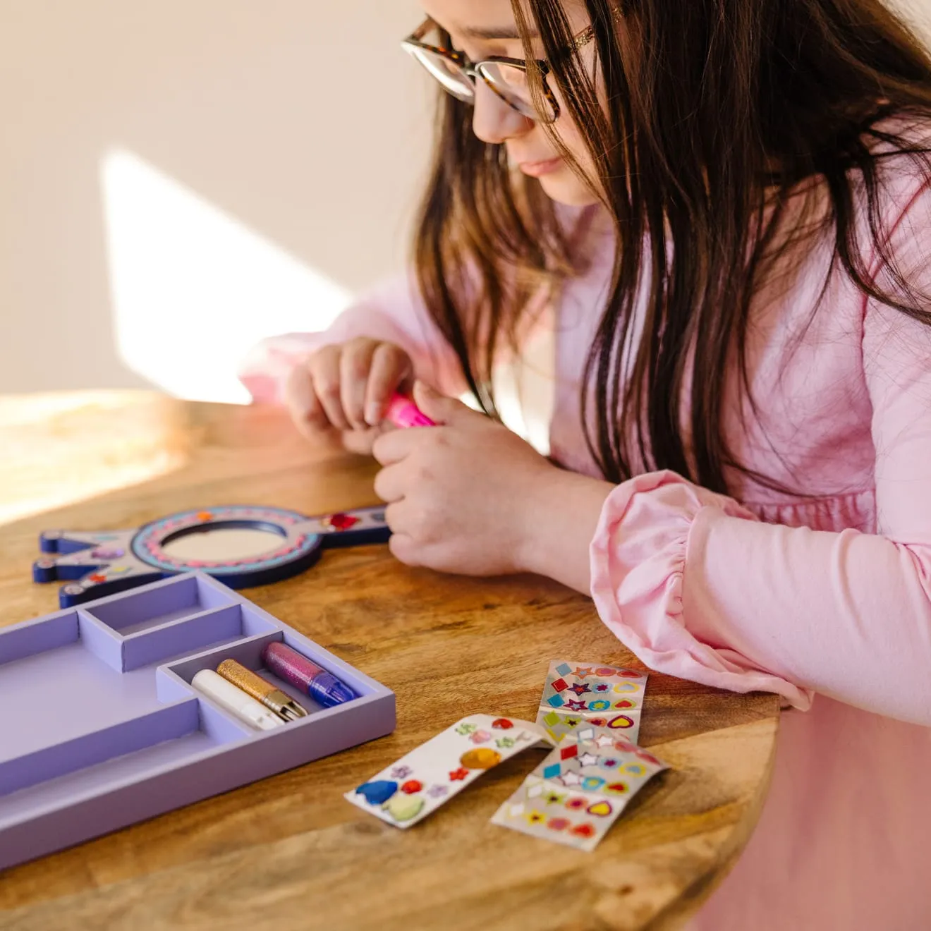 Decorate-Your-Own Wooden Princess Mirror