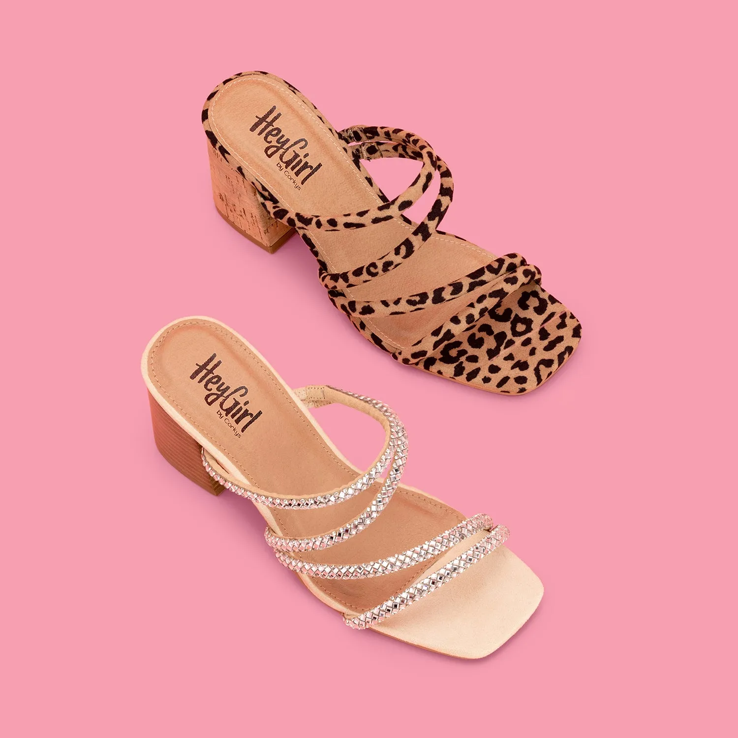 Dreamy Clear Jeweled Healed Sandal