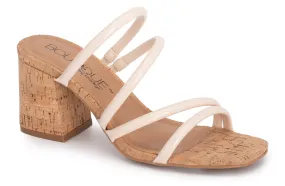 Dreamy Ivory Patent Healed Sandal