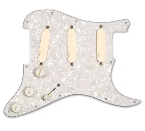 EMG David Gilmour Strat Pickguard Setup DG20 - SA/SA/SA Ivory 3 Ply White Pearloid Pickguard