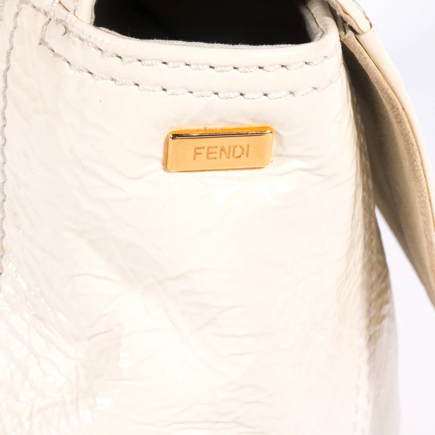 Fendi White Baguette