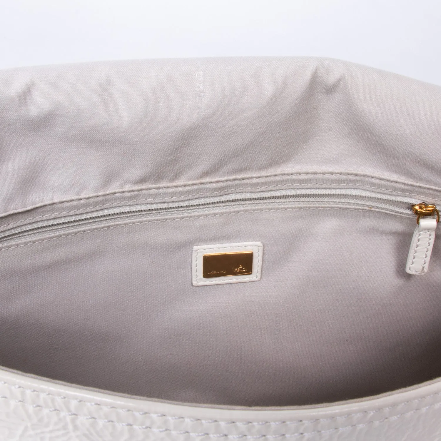 Fendi White Baguette