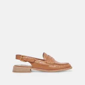 HARDI LOAFERS TAN CRINKLE PATENT