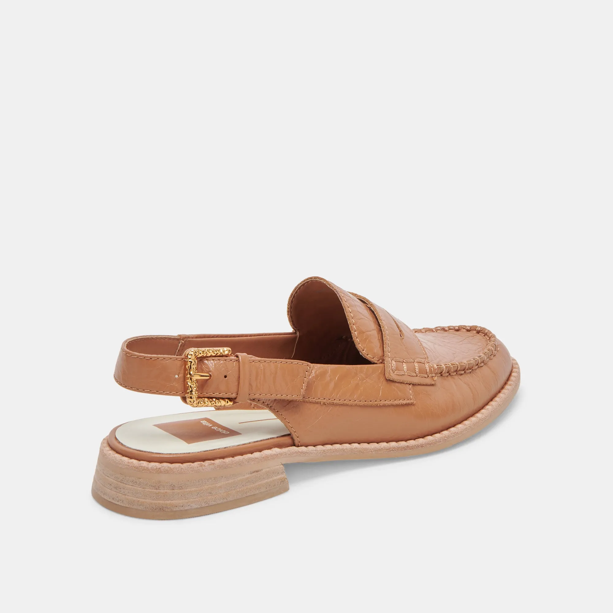 HARDI LOAFERS TAN CRINKLE PATENT