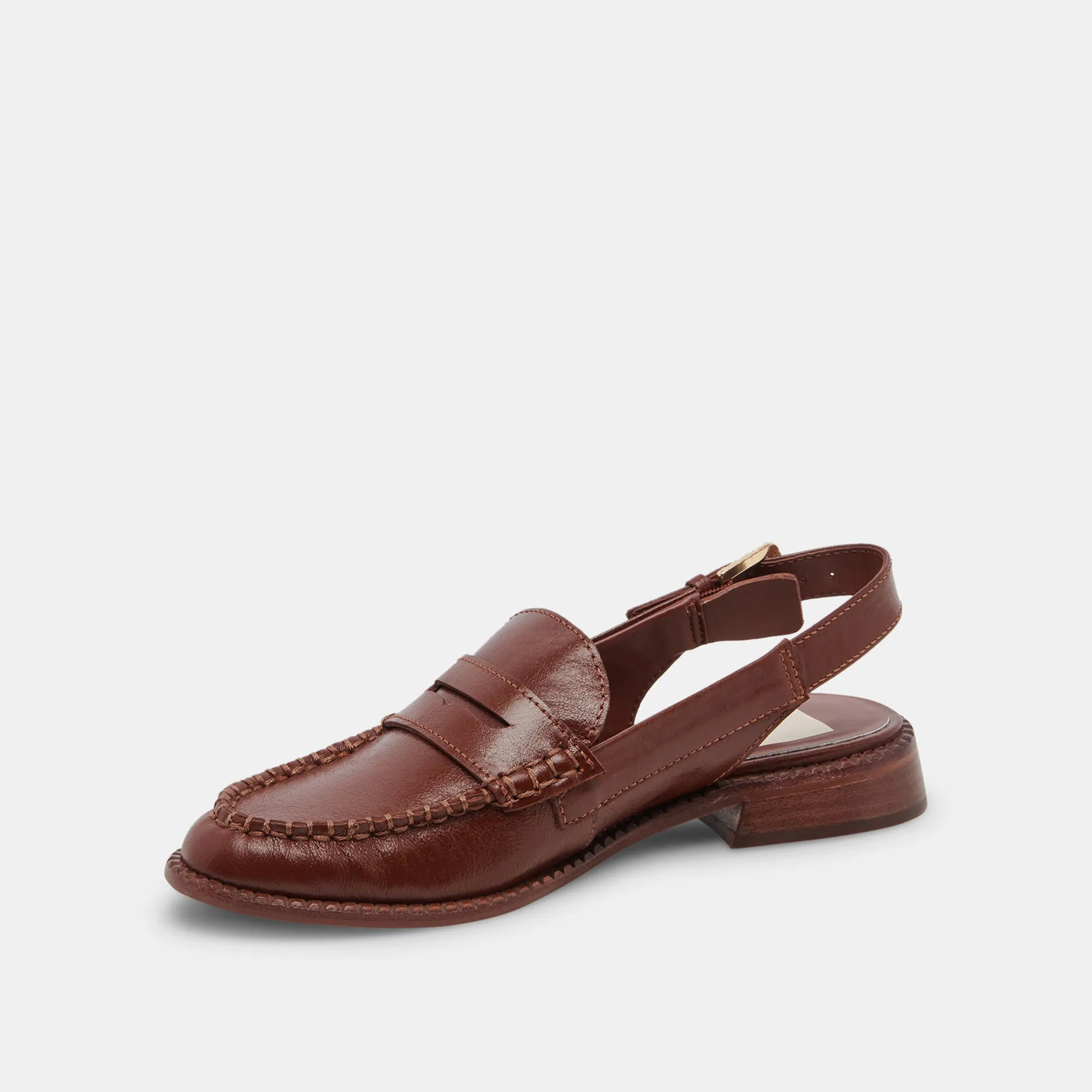 HARDI WIDE LOAFERS BROWN CRINKLE PATENT