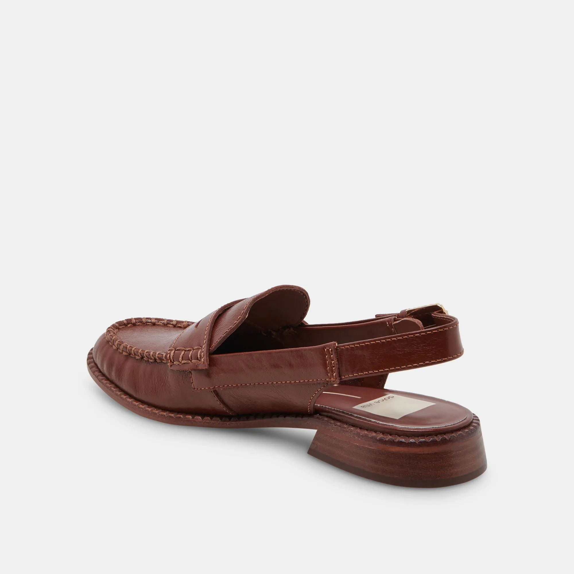 HARDI WIDE LOAFERS BROWN CRINKLE PATENT