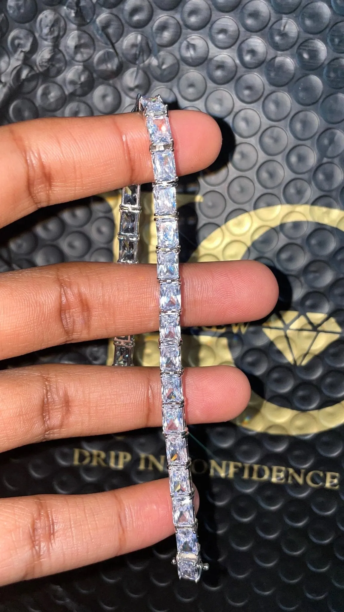 Iced Out Square Tennis Bracelet