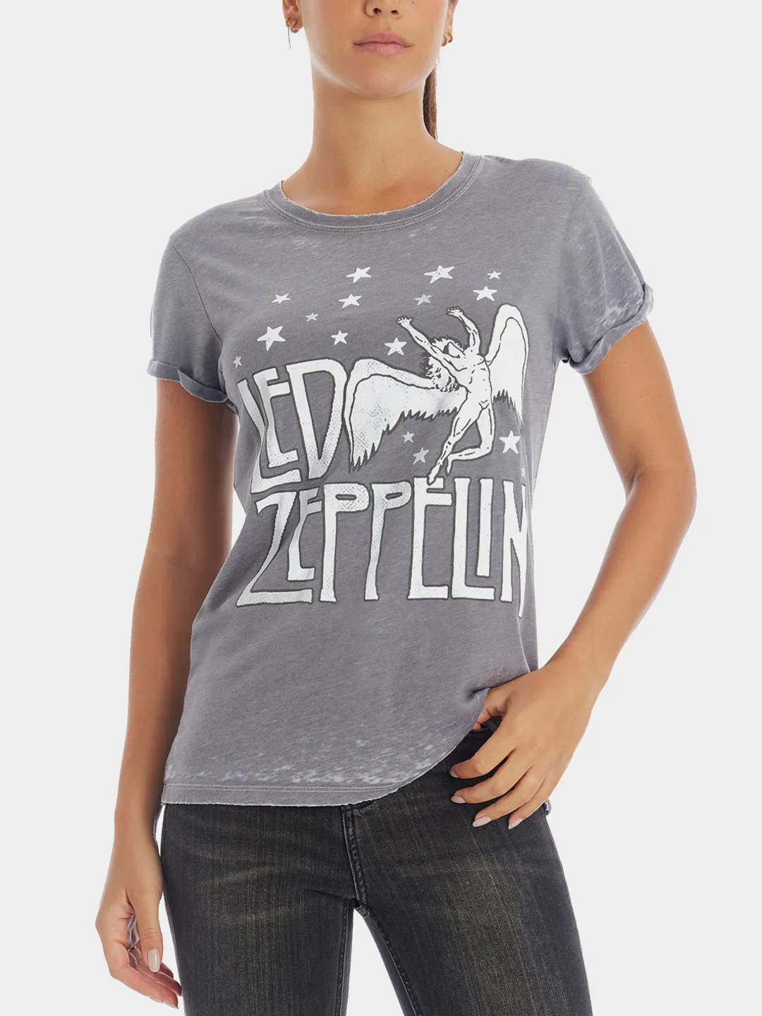 Led Zeppelin Acid Wash Band T-Shirt