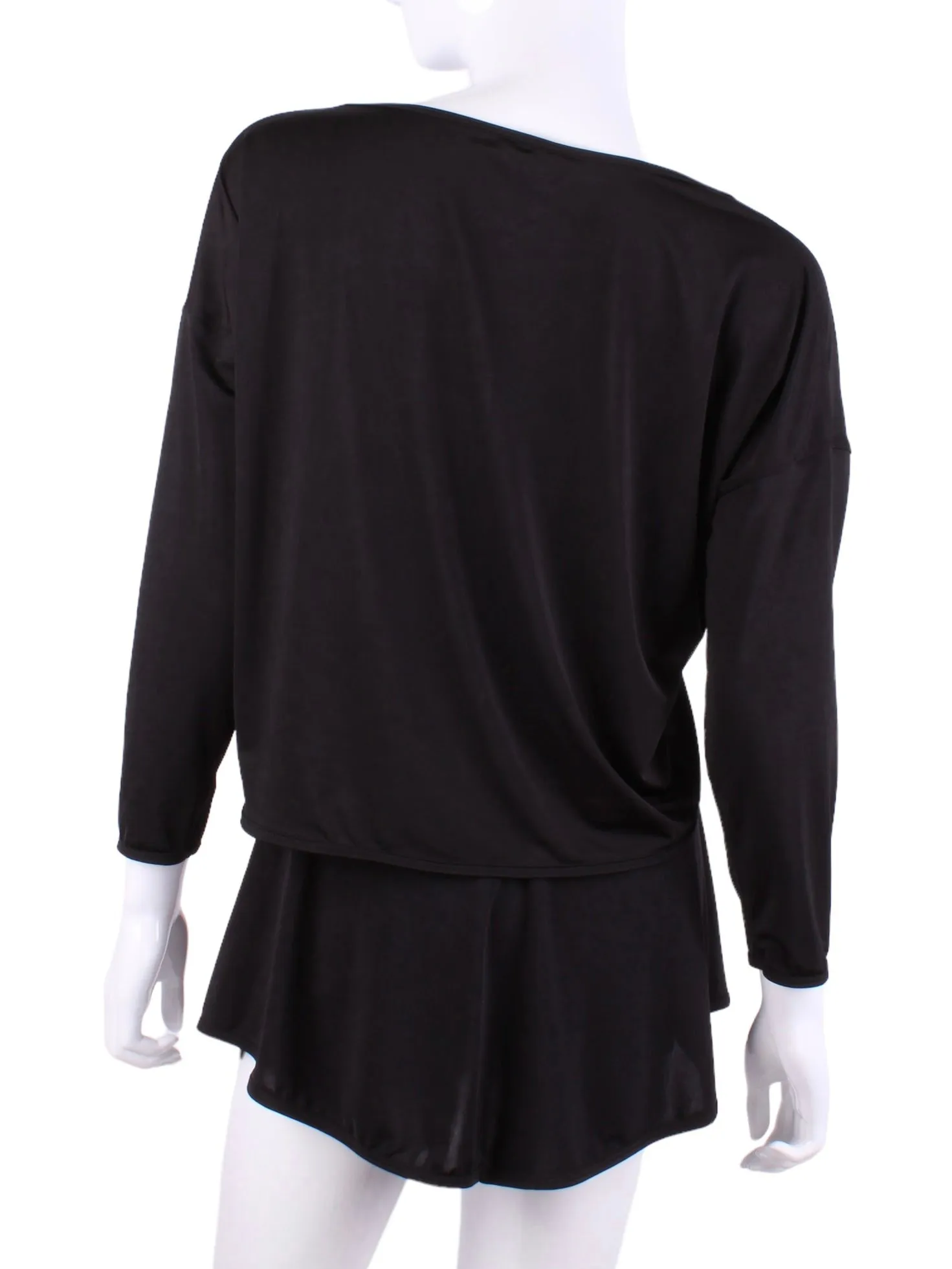 Long Sleeve Baggy Top Black