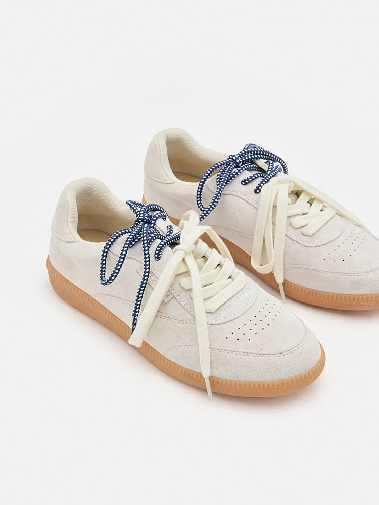 Maeve Double Laced Suede Sneakers