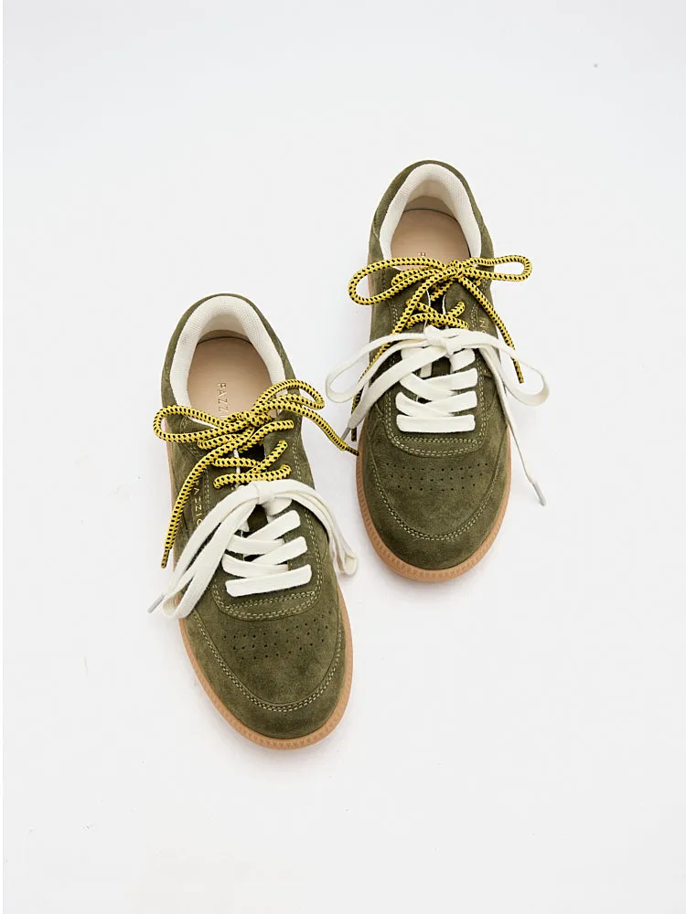 Maeve Double Laced Suede Sneakers