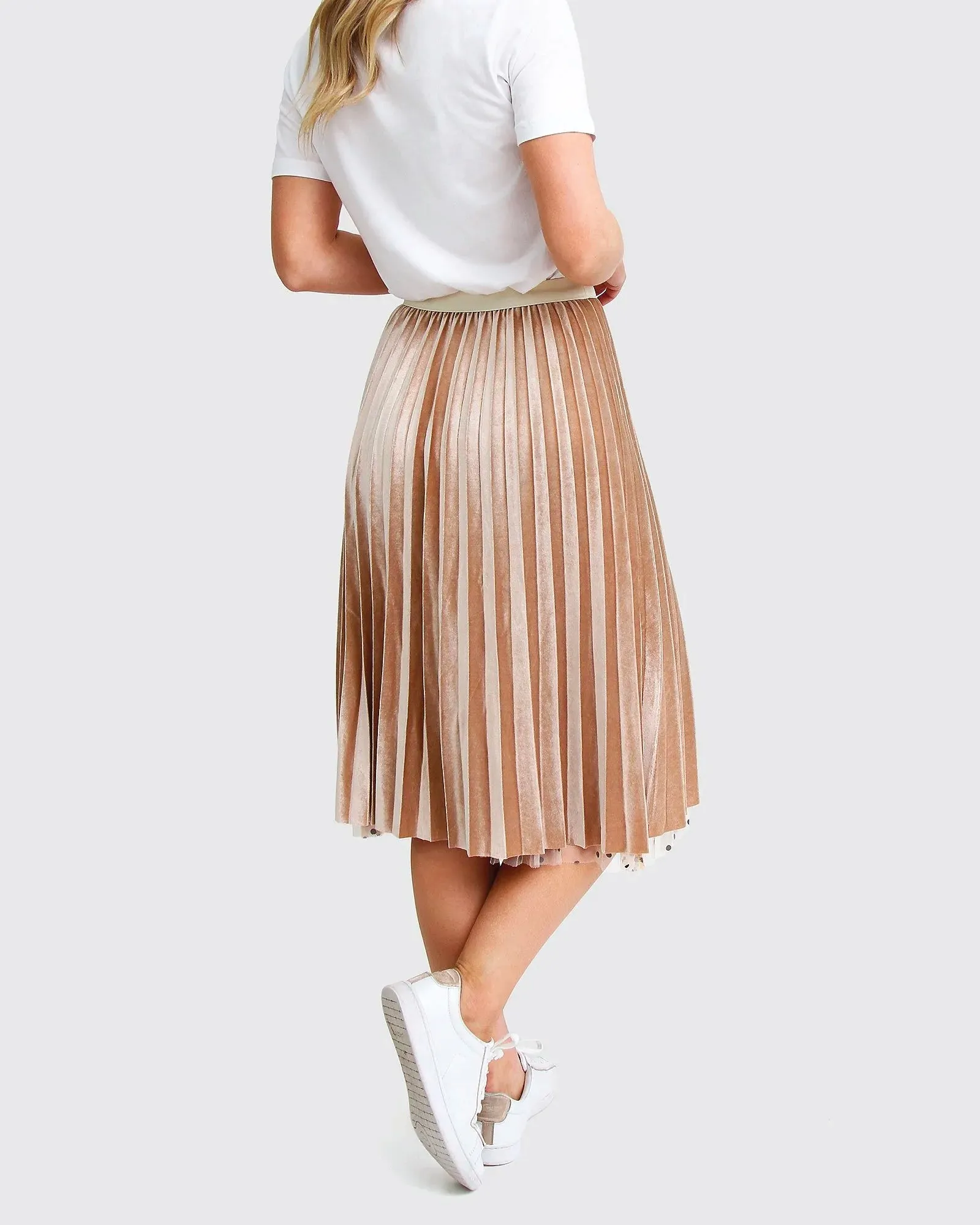 Mixed Feeling Reversible Skirt - Beige