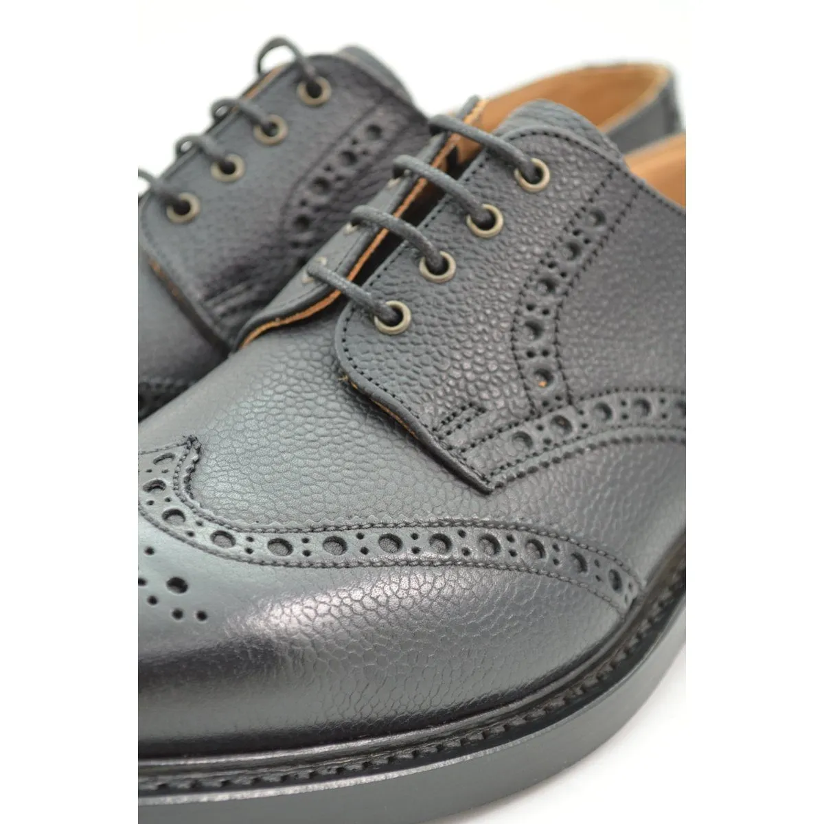 NPS WILSON Brogue Shoes - Black Grain with Itshide Sole