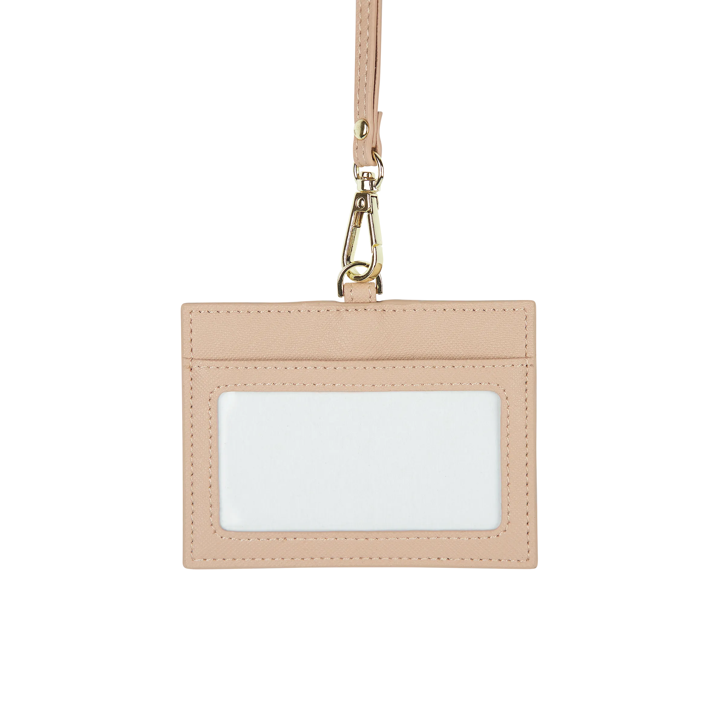 Nude - Saffiano Horizontal ID Cardholder Lanyard