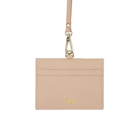 Nude - Saffiano Horizontal ID Cardholder Lanyard