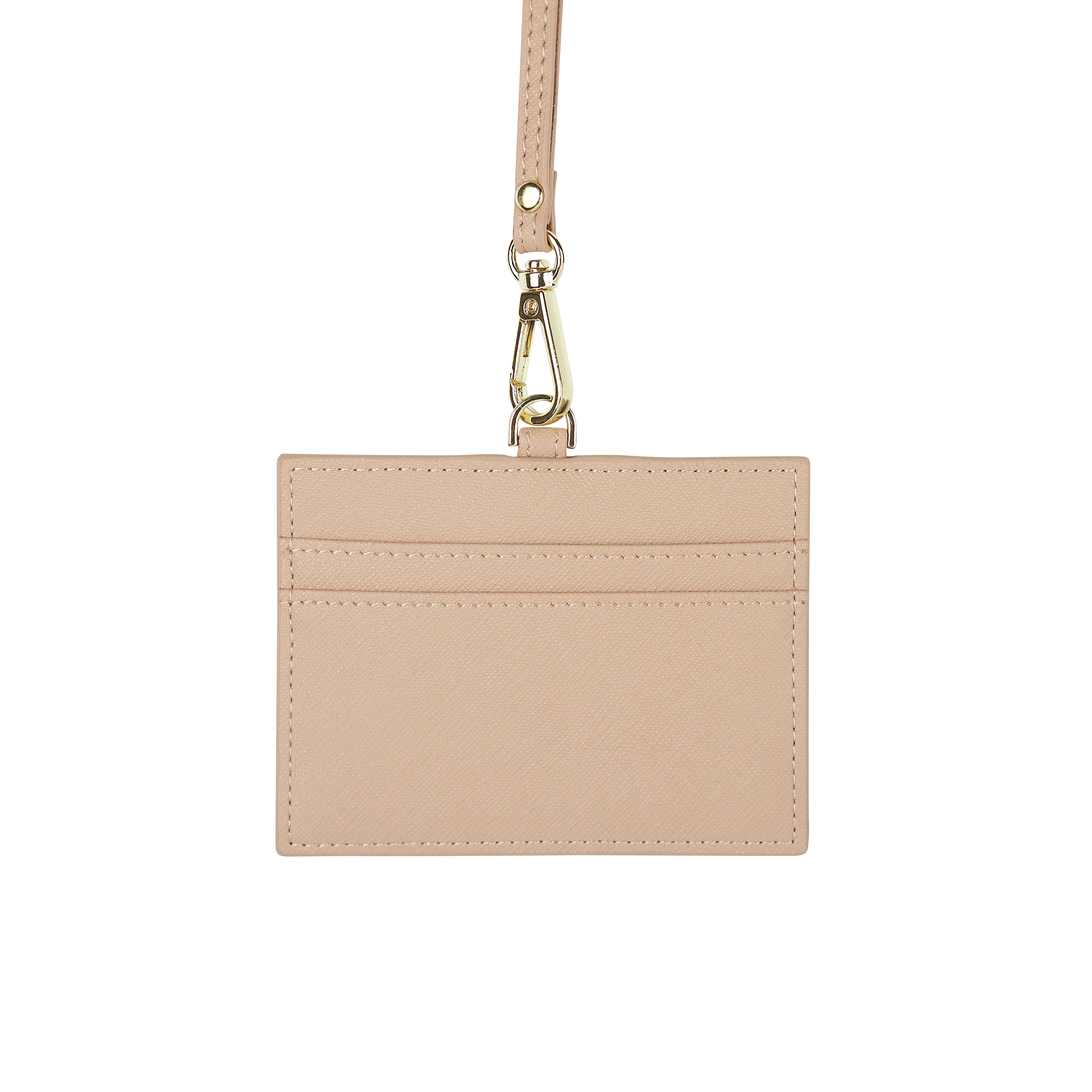 Nude - Saffiano Horizontal ID Cardholder Lanyard