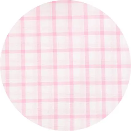 Pink White Check Slim Fit Shirt - Double Cuff