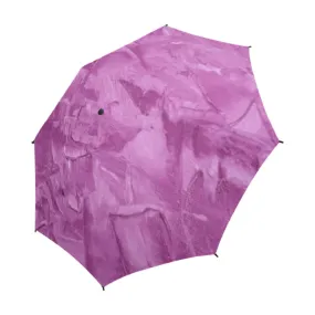 Purple Umbrella Semi-Automatic Foldable Umbrella (Model U05)