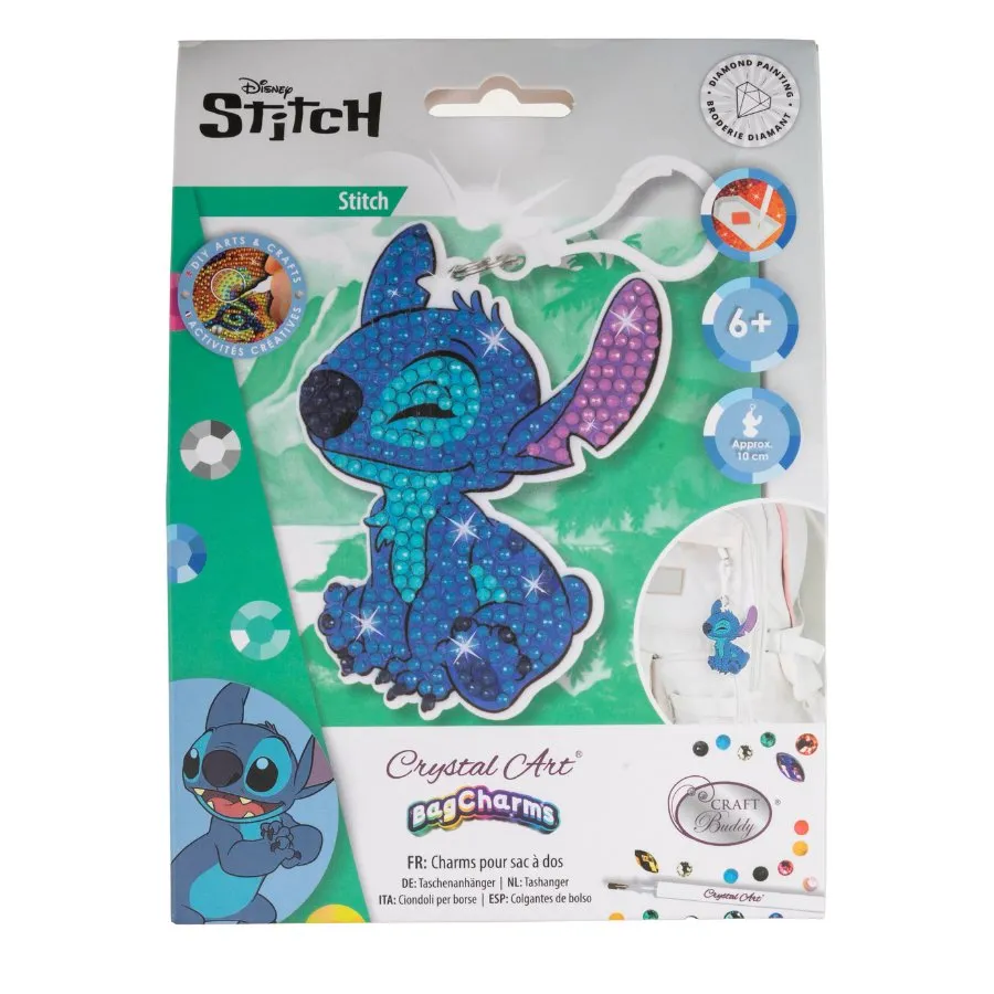 "Stitch" Crystal Art Bag Charm Kit Disney