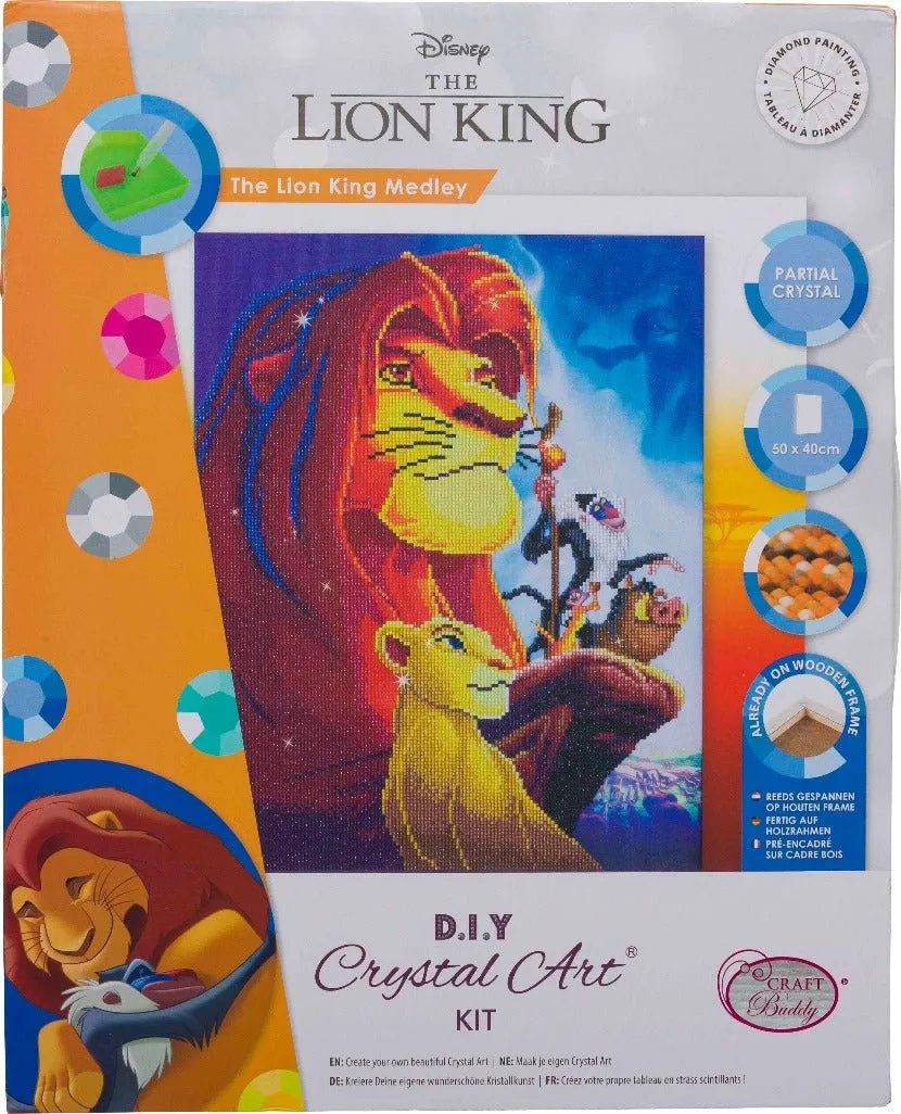 "The Lion King Medley" Crystal Art Kit 40x50cm