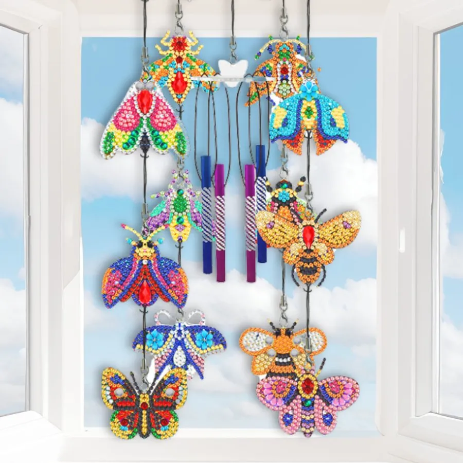 "Wind Chime" Crystal Art Wooden Hanging Decoration