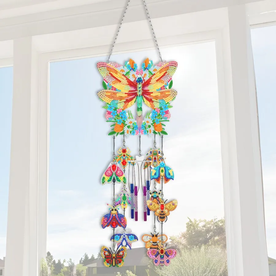 "Wind Chime" Crystal Art Wooden Hanging Decoration