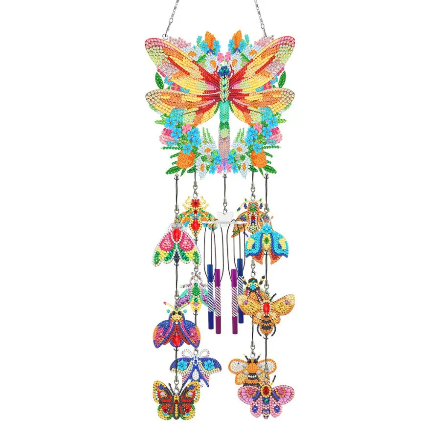 "Wind Chime" Crystal Art Wooden Hanging Decoration