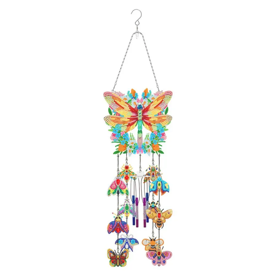 "Wind Chime" Crystal Art Wooden Hanging Decoration