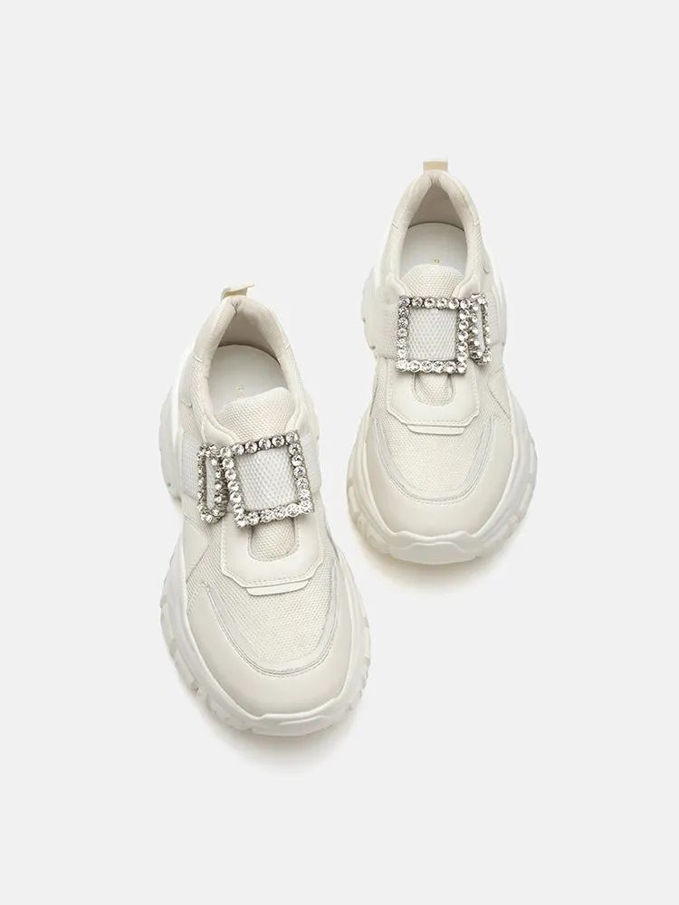 Raven Crystal Embellished Buckle Sneakers