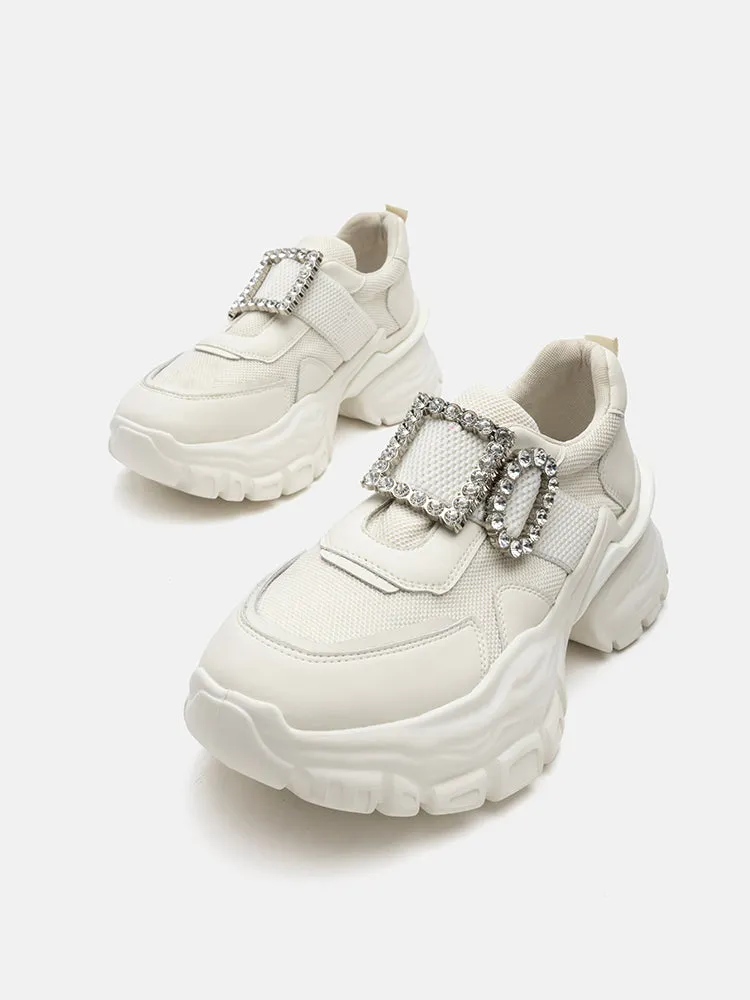 Raven Crystal Embellished Buckle Sneakers