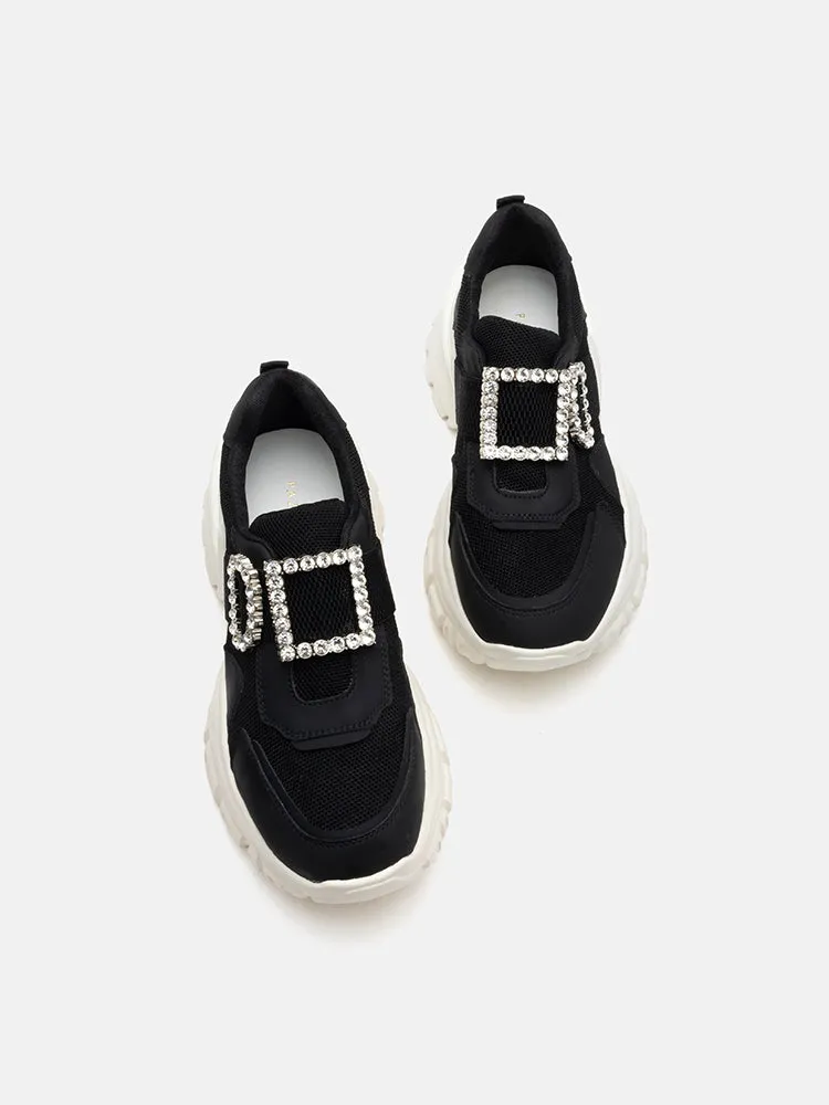 Raven Crystal Embellished Buckle Sneakers