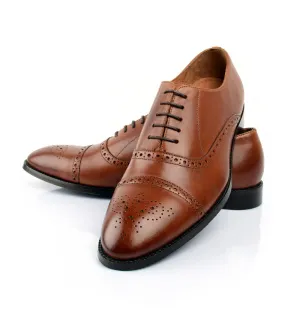 Semi-Brogue Oxfords - Caramel